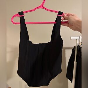 Black Square Neck Tank corset